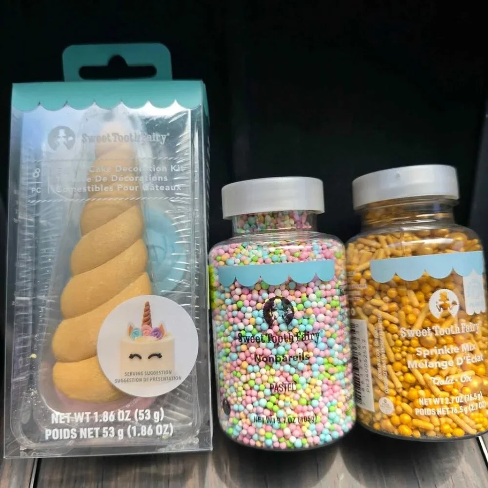 Unicorn cake toppers bundle. Unicorn birthday cake. Unicorn toppers and 2 jar of